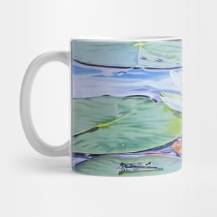 Dream Sequence - Water Lily Painting with Dragonfly Mug